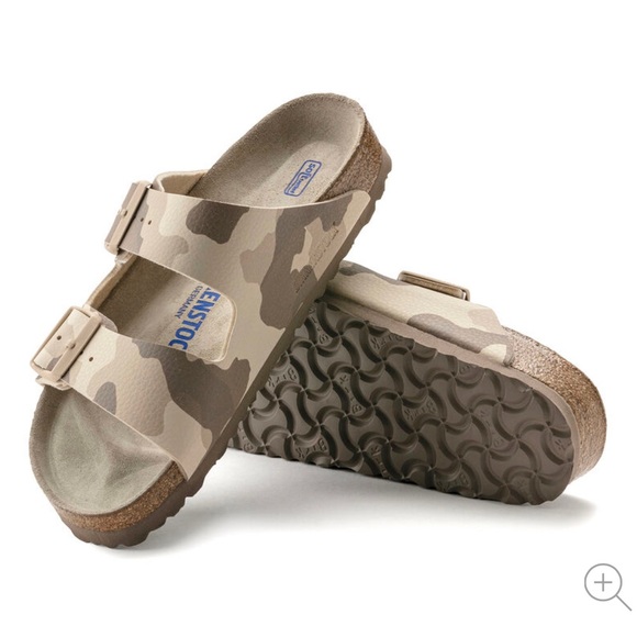 Birkenstock Arizona soft bed desert soil/ Taupe camouflage camo print size 7 - Picture 3 of 9